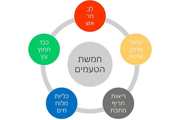 חמש הטעמים ברפואה הסינית